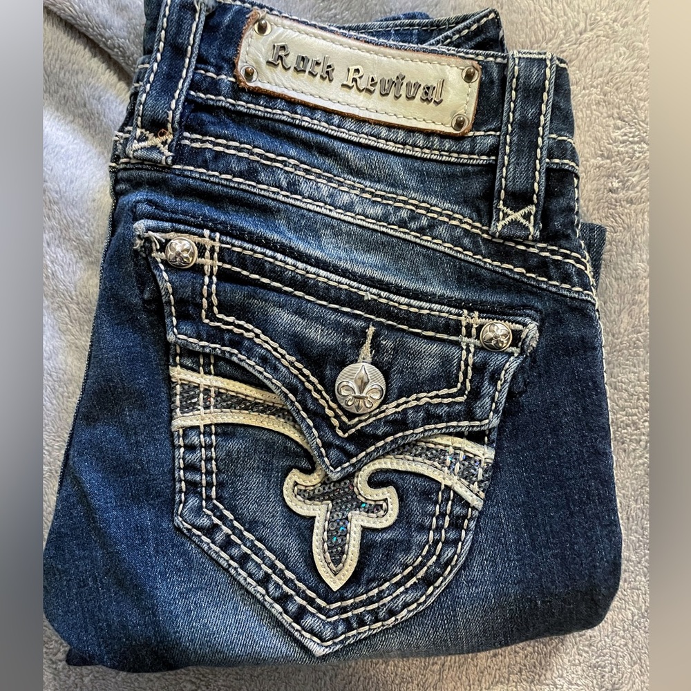Rock Revival Heather Capri Low Rise jeans size 25